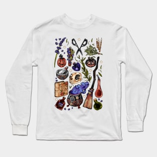 Kitchen Witch for Halloween Long Sleeve T-Shirt